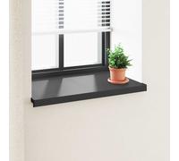 vidaXL Soglia della Finestra Nero con Venature del Legno PVC