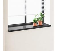 vidaXL Soglia della Finestra Nero con Venature del Legno PVC
