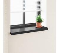 vidaXL Soglia della Finestra Nero con Venature del Legno PVC