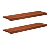 vidaXL Soglie per finestre 2 pz Marrone 100 x 25 x 2 cm