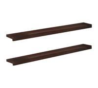 vidaXL Soglie per finestre 2 pz Marrone Scuro 120 x 15 x 2 cm
