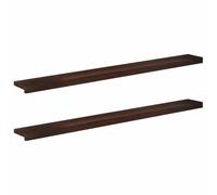 vidaXL Soglie per finestre 2 pz Marrone Scuro 140 x 15 x 2 cm