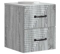 vidaXL Sonoma - Comodino da parete, 2 pezzi, 34,5 x 33 x 40 cm, camera da letto, comodino moderno ed elegante, spazio compatto, pratico per interni