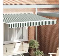 vidaXL Sostituzione della mantovana per tenda Verde e Bianco