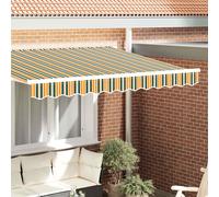 vidaXL Sostituzione della mantovana per tenda Verde e giallo 2,5 m
