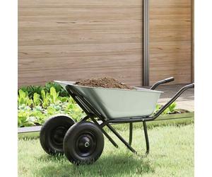 vidaXL Sostituzione Vassoio Carriola Argento 88 x 60 x 32 cm