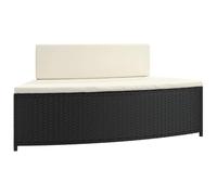 vidaXL Spa-bankjes met kussens 2 st poly rattan zwart