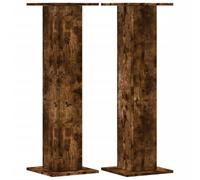 vidaXL Lautsprecherständer 2Stk. Räuchereiche 30x30x95cm Holzwerkstoff