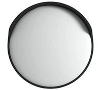 vidaXL Specchietto retrovisore esterno convesso, Ø 60 cm, policarbonato nero