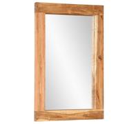 vidaXL Specchio 70x50 cm in Legno Massello di Acacia e Vetro