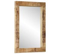 vidaXL Specchio 70x50 cm in Legno Massello di Mango e Vetro