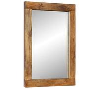 vidaXL Specchio 70x50 cm in Legno Massello di Mango e Vetro