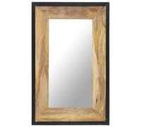 vidaXL Specchio 80x50 cm in Legno Massello di Mango