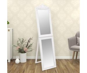 vidaXL Specchio Autoportante Bianco 40x160 cm