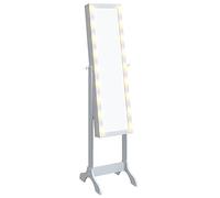 vidaXL Specchio Autoportante con LED Bianco 34x37x146 cm
