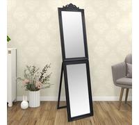 vidaXL Specchio Autoportante Nero 45x180 cm