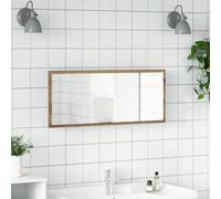 vidaXL Specchio Bagno LED Rovere Artigianale 100x8,5x37 cm Multistrato