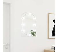 vidaXL Specchio con Luci LED 60x40 cm Forma ad Arco in Vetro