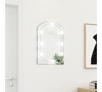 Specchio con Luci LED 60x40 cm Forma ad Arco in Vetro