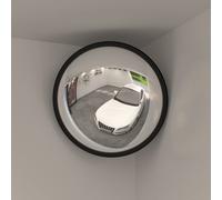 vidaXL Specchio convesso per interni nero Ø40 cm in acrilico