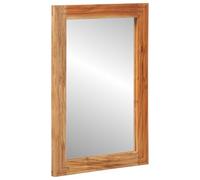 vidaXL Specchio da Bagno 50x70x3 cm in Legno Massello di Acacia