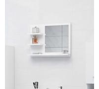 vidaXL Specchio da Bagno Bianco 60x10,5x45 cm in Legno Multistrato
