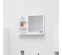 vidaXL Specchio da Bagno Bianco 60x10,5x45 cm in Legno Multistrato