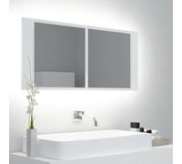 vidaXL Specchio da Bagno con LED Bianco 100x12x45 cm in Acrilico