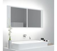 vidaXL Specchio da Bagno con LED Bianco 100x12x45 cm in Acrilico