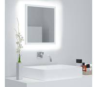 vidaXL Specchio da Bagno con LED Bianco 40x8,5x37 cm in Acrilico