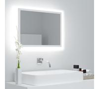 vidaXL Specchio da Bagno con LED Bianco 60x8,5x37 cm in Acrilico
