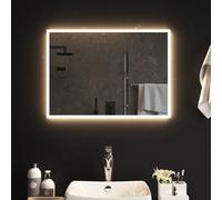 vidaXL Specchio da Bagno con Luci LED 50x70 cm
