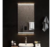 vidaXL Specchio da Bagno con Luci LED 50x90 cm