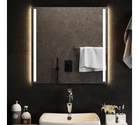 vidaXL Specchio da Bagno con Luci LED 60x60 cm
