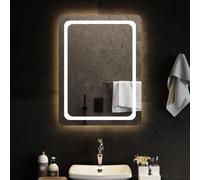 vidaXL Specchio da Bagno con Luci LED 60x80 cm