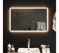 vidaXL Specchio da Bagno con Luci LED 80x50 cm
