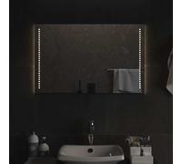 vidaXL Specchio da Bagno con Luci LED 80x50 cm