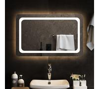 vidaXL Specchio da Bagno con Luci LED 80x50 cm
