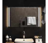 vidaXL Specchio da Bagno con Luci LED 80x50 cm