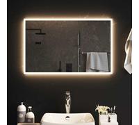 vidaXL Specchio da Bagno con Luci LED 80x50 cm