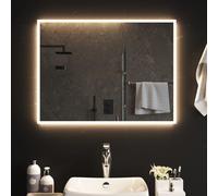 vidaXL Specchio da Bagno con Luci LED 80x60 cm