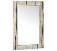 vidaXL Specchio da bagno con specchio Marrone, argento 50 x 70 x 30 cm