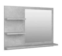 vidaXL Specchio da Bagno Grigio Cemento 60x10,5x45 cm in Truciolato