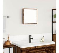 vidaXL Specchio da Bagno LED Legno Antico 40x8.5x37 cm Legno Ingegnerizzato