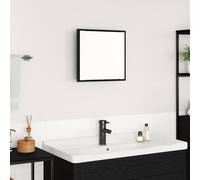 vidaXL Specchio da bagno LED Rovere Nero 40 x 37 x 8.5 cm