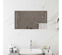 vidaXL Specchio da bagno LED Trasparente 70 x 40 cm vetro temperato