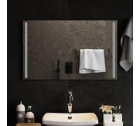 vidaXL Specchio da bagno LED Trasparente 80 x 50 cm vetro temperato