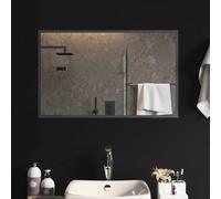 vidaXL Specchio da bagno LED Trasparente 80 x 50 cm vetro temperato