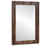 vidaXL Specchio da bagno Montaggio a parete Marrone 70 x 50 x 2,5 cm