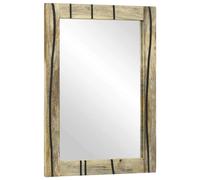 vidaXL Specchio da bagno Naturale 50 x 2,5 x 70 cm Rettangolare